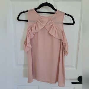 Pink Ivanka Trump ruffle top